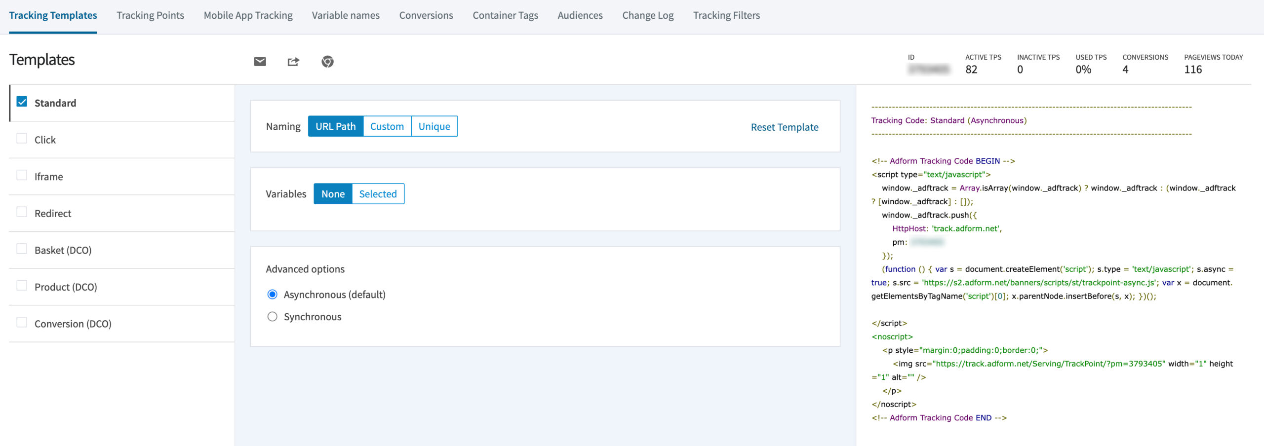 Adform Tracking Template
